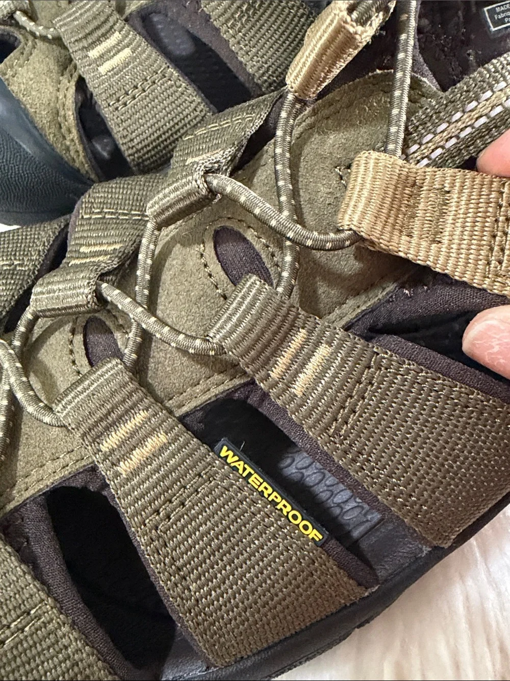 Keen Men's Newport H2 Olive and Tan Closed-Toe Outdoor Sandals